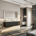 thumbnail image 7 of eviva Totti Wave 60" Espresso Modern Double Sink Bathroom Vanity w/ White Glassos Top & Sinks, 7 of 7