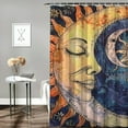 thumbnail image 2 of Orinice Sun Moon Tapestry Bathroom Decor Set - Colorful Luxurious Graphic Print Polyester Fabric Shower Curtain with Hooks, Waterproof and Easy to Install 60x72, 2 of 7