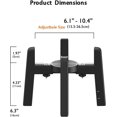 thumbnail image 3 of Support de Bol pour Chien avec Largeur Réglable [Lot de 2, Support Seulement], Bol Surélevé pour Eau et Nourriture pour Animaux de Compagnie de Taille Moyenne, Bol Surélevé Stable et Antidérapant, 3 of 7
