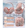 thumbnail image 4 of Ear Muffs For Women - Winter Ear Warmers - Soft Warm Cable Knit Furry Fleece Earmuffs - Ear Covers For Cold Weather, 4 of 5