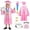 Pink, variant on Kindergarten Graduation Cap and Gown 2026 Kids Preschool Graduation Shiny Cap Gown Set with Tassel Stole Certificate