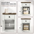 thumbnail image 6 of PLAMLE 2 Drawers End Tables With Charging Station For Living Room, Farmhouse End Table For Small Spaces, Wooden Nightstand with Storage for Bedroom, 6 of 8
