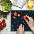 thumbnail image 3 of Constellation Cutting Board, Milky Way Inspired Pattern with Cluster of Fixed Stars in Night Sky, Decorative Tempered Glass Cutting and Serving Board, Large Size, Blue Dark Blue White, by Ambesonne, 3 of 5