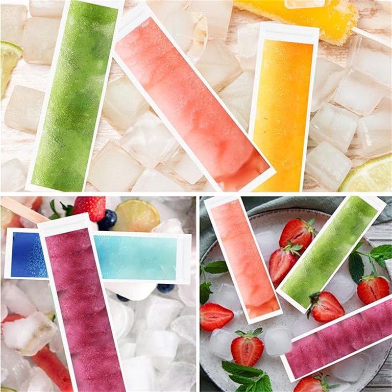 Funtery 1000-Pack Ice Pop Bags With Funnels - Disposable Freezer Tubes For Homemade Treats