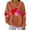 Orange1, variant on Posijego Women's Valentines Day Sweatshirts Ribbed Long Sleeve Shirts Heart Printed Pullover Lightweight Tops