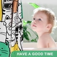 thumbnail image 2 of Shower Curtain, Washable Cute Kitty Carnival Cloth Shower Curtain Set with 12 Metal Hooks, Kawaii Waterproof Fabric Black and White Shower Curtain for Kids'' Bathroom, 72x72 Inches, 2 of 6