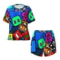 thumbnail image 4 of Lsque Geometry Dash Women's Short-Sleeved Pajama Set - 2 Piece Soft and Lightweight Sleepwear Set-X-Large, 4 of 9