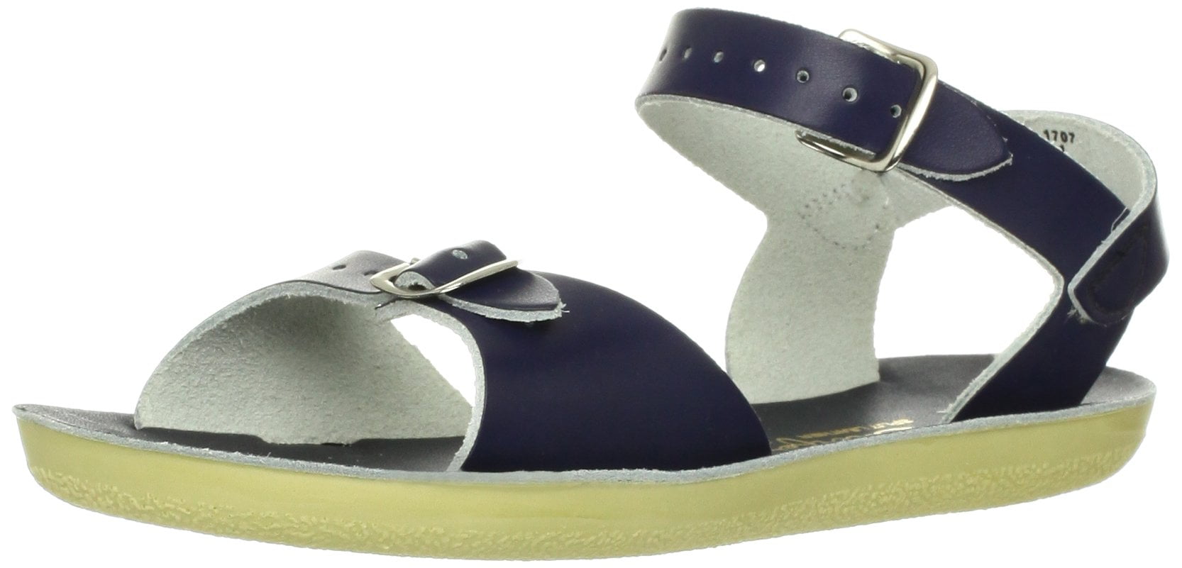 navy blue saltwater sandals