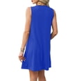 thumbnail image 5 of Womens Swimsuit Cover Up Hollow Out Crochet Coverups Sleeveless Beach Dress Tank Bikini Cover Ups - Knit Swimwear Mesh Bathing Suit Hollow Out Dress - Summer Vacation Travel Dress 2026 Royal Blue XXL, 5 of 6