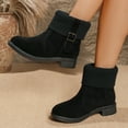 thumbnail image 6 of Winter Snow Boots for Women Suede Plush Fuzzy Warm Ankle Boots Casual Pull on Short Booties, 6 of 6