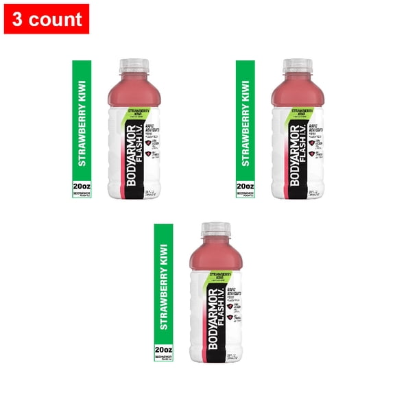 BODYARMOR Flash I.V. Strawberry Kiwi Sports Drink Bottle 20 fl oz - 3 count