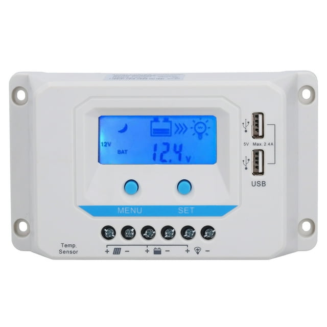 Controlador Solar Jadeshay Panel Controlador de Carga Solar Modelo EL2430Z 12V/24V 30A