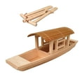 thumbnail image 4 of Wooden Boat Decor Ship Model Statues Crafts for Office Living Room Bookshelf, 4 of 8