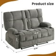 thumbnail image 3 of JONPONY Reclining Loveseat with Cup Holders for Living Room 2 Seat Manual Loveseat Recliner with Side Pocket,BALCK, 3 of 15