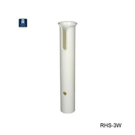 T-H Marine Supplies RHS-3W-DP Rocket Launcher Style Rod Holder with StandOffs White