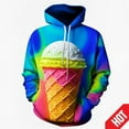 thumbnail image 3 of Sudadera con capucha con estampado de helado delicioso en 3D para hombres y mujeres, sudaderas con capucha de moda Streetear para niños y niñas, ropa linda Y2k, 3 of 5