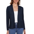 thumbnail image 3 of Asklazy Women's Casual Open Front Cardigan Peplum Knit Sweater,Navy Blue,XL, 3 of 9