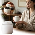 thumbnail image 1 of Outdor Ceramic Cat Jar With Lid 180 Ml Storage For And White Protective And Airtight For Living Area, 1 of 6