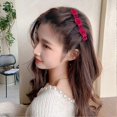 thumbnail image 3 of Crushed Hair Clip Barrettes Nonslip Duckbill Clip Forehead Headwear For Thick Curly Hair Styling Decorative H, 3 of 5