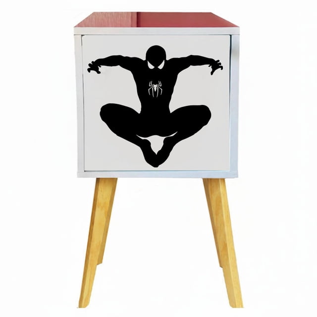 Buro Recamara Niños Spider Mesa Noche Organizador Juguetes Mate Rojo