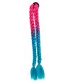 thumbnail image 3 of s para casco de motocicleta, , s dobles, s para el cabello, aptas para bicicleta, color rosa azul Zulema cola de caballo peluca de pelo, 3 of 7