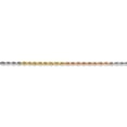 thumbnail image 4 of 14k Tri-Color Gold 1.8mm Sparkle-Cut Rope Chain Bracelet - 2.6 Grams - 9 Inch, 4 of 4