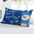 thumbnail image 5 of Winter Snowflake Snowman Standard Size Pillow Cover, Pillowcase Protectors with Zipper, Breathable Decorative Throw Pillow Case Cover, Pillow Shams for Couch Sofa 20x26Inch, 5 of 7