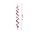 thumbnail image 3 of Artificial Christmas Berry Rattan Decorative Wrapping 1 Meter - Plastic Indoor Holiday Decor with Berry Clusters for Mantels, Windows and Doorways Red, 3 of 6
