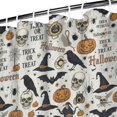 thumbnail image 3 of Beige Halloween Pumpkin Skull Bat Pattern Shower Curtain 72"x72" ,Bathroom Decorative Shower Curtains Set with 12 Hooks,Modern Waterproof Washable Shower Curtain, 3 of 6