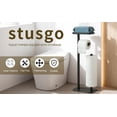 thumbnail image 3 of stusgo Black Toilet Paper Holder Free Standing with Shelf, Freestanding Toilet Paper Holders with Storage & Phone Shelf, Modern Standing Toilet Paper Holder for Bathroom, Tissue Holder Stand, 3 of 8
