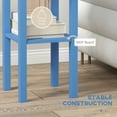 thumbnail image 3 of HOMCOM 2-Tier Side Table with Drawer, Narrow End Table with Bottom Shelf, for Living Room, Light Blue, 3 of 9