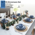 thumbnail image 3 of Onader Dinnerware Sets for 6, 18 Piece Plates and Bowls Dish Set, Kitchen Dinner Ware Dining Dishware, Microwave & Dishwasher Safe - Speckled Gray, 3 of 7