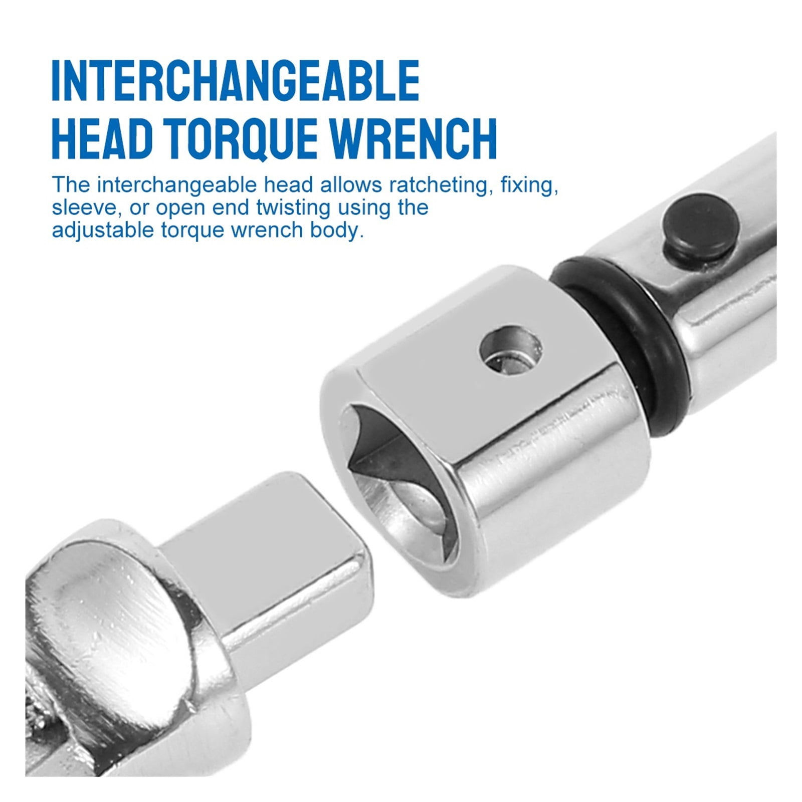 Digital Torque Adapter,Digital Adjustable Torque Wrench Steel Open End Interchangeable Head Torque Wrench Spanner Hand Tools For Bicycle Car Repair ,Precision & Robust
