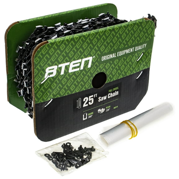 8TEN Chainsaw Chain Bulk Reel Full Chisel 25 Foot .058 .325 Pitch 810-CCC2233R