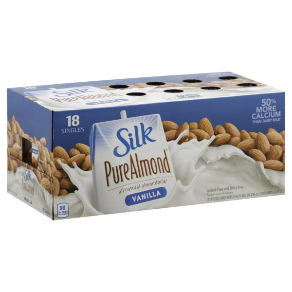 WhiteWave Foods Silk Pure Almond Almondmilk, 18 ea