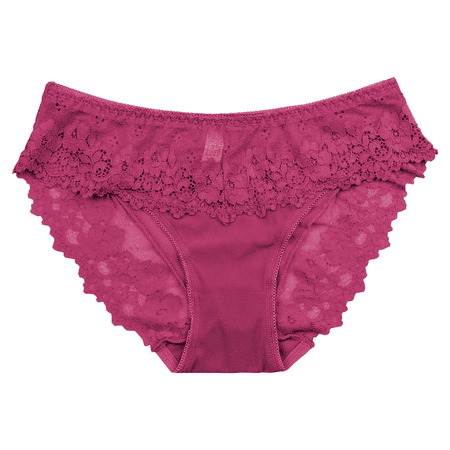 Fulorrnie Underwear for Women Seamless Briefs Comfort High Waisted Panties Cute Cheeky Elastic Waist Waistband Panty  Red  S