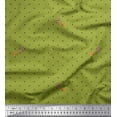 thumbnail image 1 of Soimoi Green Cotton Voile Fabric Berries & Dots Print Sewing Fabric Yard 56 Inch Wide, 1 of 3