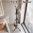 thumbnail image 4 of HONEIER Coat Rack, 68.9" Metal Coat Rack Stand with 12 Hooks Standing Coat Rack for Entryway Bedroom Living Room, Black, 4 of 10