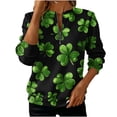thumbnail image 3 of TaTaai Women Fashion St. Patrick's Day Graphic Print Loose Round Neck Sweatshirt Long Sleeve Casual Pullover Top Soft for Daily Streetwear Office Spring Fall Winter Gift, 3 of 5