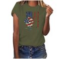 thumbnail image 2 of Mareep Blouse Femme P-3TG Longueur Épaule T-shirt à Manches Courtes Col Rond Imprimé Lettre, 2 of 4
