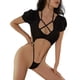 thumbnail image 1 of Gibobby Lencería sexy para mujer Día de San Valentín Lencería de mujer Body de encaje sexy Deep V Lace(Negro, Talla única), 1 of 5