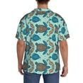 thumbnail image 3 of Sikiie Turtles And Seahorses Men's Wrinkle Free Untucked Cuban Shirt Business Casual Button Down Shirts Short Sleeve ShirtMedium, 3 of 5
