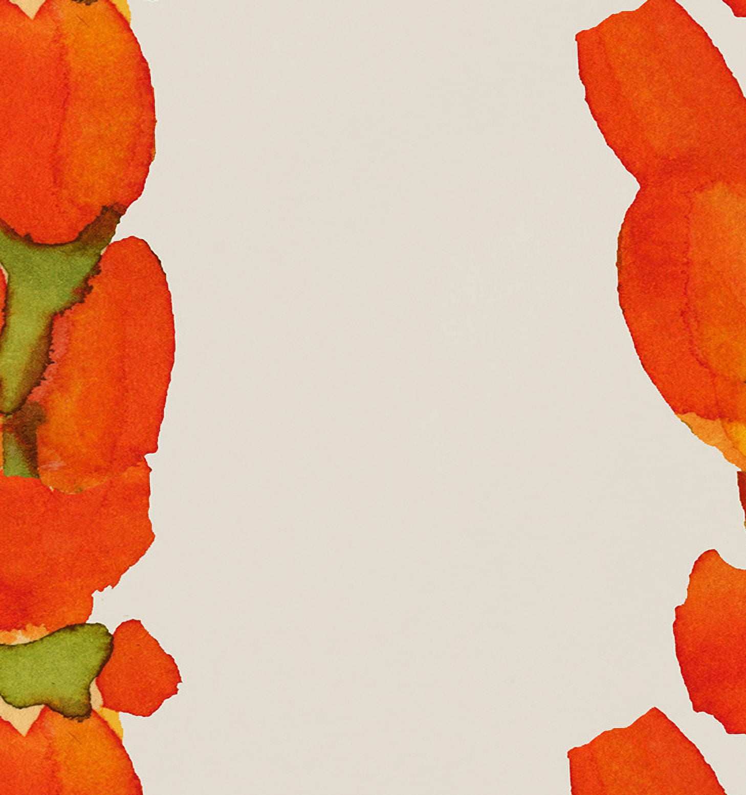 Simply Daisy's Sunset Tulip Stripe 18x14 inch Orange Floral Print Placemat (Set of Four)