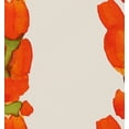 thumbnail image 2 of Simply Daisy's Sunset Tulip Stripe 18x14 inch Orange Floral Print Placemat (Set of Four), 2 of 2