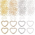 thumbnail image 1 of Shisuyan 320Set Jewelry Equipment Heart Linking Charms Assorted Color for DIY Crafts, 1 of 8