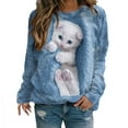 thumbnail image 4 of Womens Crewneck Sweatshirts Long Sleeve Cute Cat Printed Tops Fall Fashion Pullover Shirts 2025, 4 of 4