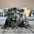 thumbnail image 2 of ONETECH Lion and Lioness Throw Blanket for Adults Women Men, Lion Gifts for Lion Lovers, Soft Cozy Warm Blanket for Couch Chair Bed Sofa Living Room, 2 of 6