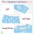 thumbnail image 3 of FORMRS Long Sleeve Top and Pants Pajama Set for Niños 2-Piece Sleepwear, Sizes 18M-8Y, Snowflake Pattern, 3 of 6