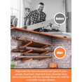 thumbnail image 3 of Heavy Duty Wood Storage Rack Wall Mount, 6-Level System Holds Up to 1400 lbs, Rustproof & Space-Saving Design, 3 of 6