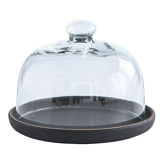 QUMONIN Ceramic Cake Plate with Dome Round Cake Stand Serving Platter
